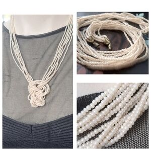 Multistrand mini seed necklace